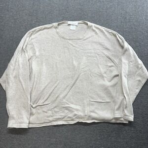 J Jill Women's long sleeve pullover top cotton pockets size‎ large